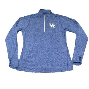 Kentucky Wildcats UK Nike Dri-Fit Golf Blue 1/4 Zip Long Sleeve Pullover XL Run